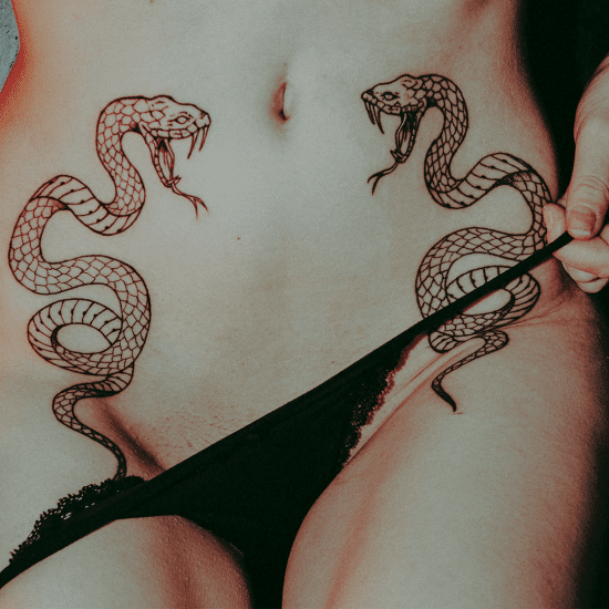 Fineline snakes at KÖRPERWERK Tattoo studio stuttgart